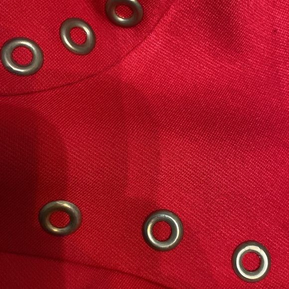 Spence Red midi longsleeves dress. Size medium - Picture 8 of 12
